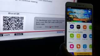 Hindi how to recharge tatasky using wallet  recharge tatasky with scan  recharge by scan [upl. by Killion]