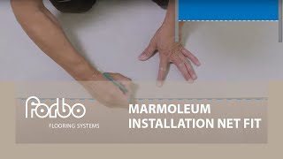 Marmoleum installation net fit  Forbo Flooring Systems [upl. by Oznohpla156]