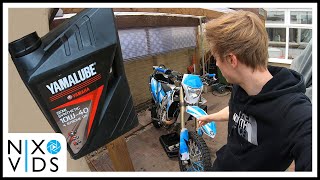 How to change the Engine Oil and Filter Yamaha Wr450f 20122015 [upl. by Hertha]