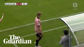 Player subbed after 13 seconds in Estonian Premier League match [upl. by Ainivad]