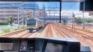 横須賀線前面展望横浜→逗子 2024年夏 ＜Cabview Japanrail JR Yokosuka Line Yokohama → Zushi＞ [upl. by Elsilrac]