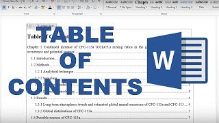 How to make a table of contents in word [upl. by Atokad819]