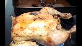 Pollo asado con ciruelas y manzana  RecetasTiaPalomycom [upl. by Sivraj]