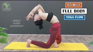 60 Min Full Body Yoga Flow  Improvers Yoga Challenge [upl. by Airitak35]