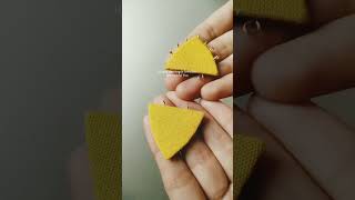 Handmade Fabric Earrings Making At Home ❤️ youtube viralshorts handmadeearrings diy [upl. by Akiwak]