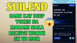 Suilend  Same kay deep token na marami naka receive worth 5k to 200k airdrop [upl. by Nipha]