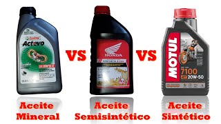 Aceite Mineral Vs Aceite Semisintético Vs Aceite Sintético  Cuál es mejor [upl. by Annaesor]