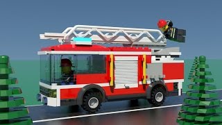 LEGO City Fire Trucks for Children Kids Fire Truck in Action Cartoons for Children [upl. by Airotcivairam]