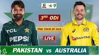 PAKISTAN vs AUSTRALIA 3rd ODI MATCH 2024  PAK vs AUS LIVE SCORES amp COMMENTARY  AUS 25 overs [upl. by Prince727]