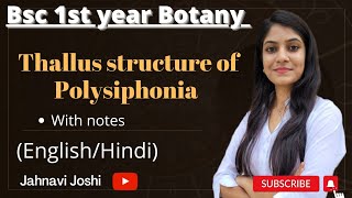 Polysiphonia Thallus Structure Notes Bsc 1st year Botany [upl. by Attesor455]