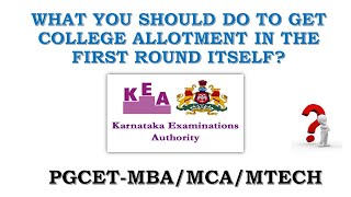 PGCET  How to get allotted college in the First Round of Counseling [upl. by Ayetal546]