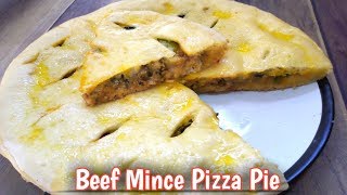 Pizza Pie  Beef Mince Pizza Pie  Pie Crust Pizza The Kitchen Corner [upl. by Aleksandr]