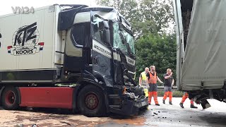 VN24  27082020  LKW Auffahrunfall am Stauende auf A44 zwischen Werl und Unna [upl. by Eustace]