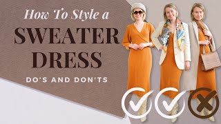 4 Ways to Style a Sweater Dress 🍂 Your Guide to Style [upl. by Hsina]