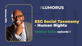 The ESG Social Taxonomy Human Rights [upl. by Paley632]