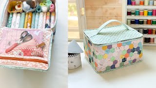 How to sew a Big Sewing Case  Travel Organizer Bag  Bag DIY [upl. by Enyawd]