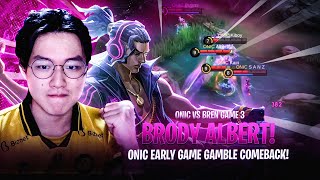 ALBERTS BRODY GAMBLE FOR EARLY GAME ONIC vs AP BREN GOTF Grand Finals Game 3 [upl. by Iem]