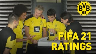 quotThis is disrespectfulquot  Haaland Reyna Reus amp Co react to their FIFA 21 Ratings [upl. by Neerbas]