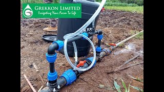 How to apply fertilizer through drips using a Venturi fertilizer injector  Grekkon Limited [upl. by Enrol]