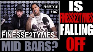 Finesse2Tymes Raps Over The Notorious BIGs quotNotorious Thugsquot Beat In Justin Credible Freestyle [upl. by Arraek424]