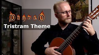 Matt Uelmen Tristram Town Theme from Diablo  classical guitar [upl. by Nanny788]