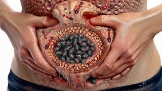 Deep Cleaning Animation  ASMR Removing Ticks Maggots Insects from a Womens Belly [upl. by Nailluj483]