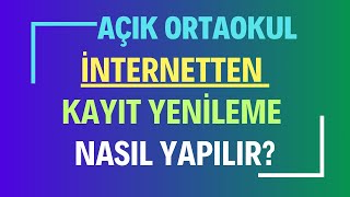 İnternetten Kayıt Yenileme Nasıl Yapılır Evinden Çıkmadan Kayıt Yenileme ve Ders Seçimi Yapma [upl. by Nalniuq]