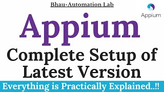 Appium Complete Setup  Latest Version AppiumMobile Automation  Appium for BeginnersIntroduction [upl. by Andree298]