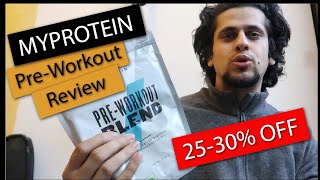 Review of Myprotein PreWorkout Blend Review  Taste Mixability Discount In Hindi [upl. by Monro848]