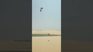 Crazy Kitesurfer Jumps OVER A Sand Dune 😳😱 [upl. by Heuser148]