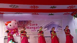 Cover Dance with Hajong SongWangala 2024 [upl. by Tifanie]