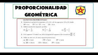 2º ESO Proporcionalidad geométrica Segmentos proporcionales Ejercicios [upl. by Witte]