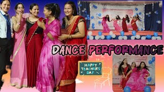 Teachers Day DANCE performance 💃🏻dancevideo dance [upl. by Enyledam]