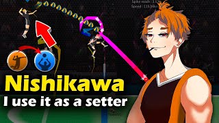 Nishikawa became a setter Best gameplay by Nishikawa The Spike Volleyball 3x3 [upl. by Pelaga789]