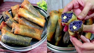 MAY MERYENDA KA NA MAY PATOK NA NEGOSYO RECIPE KA PA l UBE TURON MALAGKIT WITH CHEESE [upl. by Suhail]