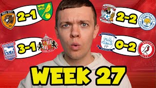 MY CHAMPIONSHIP WEEK 27 SCORE PREDICTIONS [upl. by Iaw176]