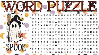 Halloween Word Puzzle 🎃 Halloween horror nights 2024 🎃🎃FIND THE WORD Spooky Halloween Challenge 👻 [upl. by Alduino]