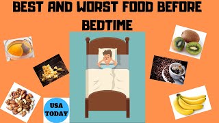 6 best and worst food before bedtime or going to sleep  USA TODAY [upl. by Refinney438]