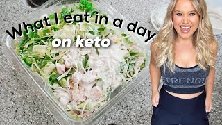 WHAT I EAT IN A DAY ON KETO  MukbangFAQs [upl. by Hoopen]