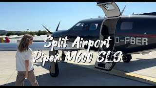 Piper M600 SLS Takeoff in Split Unser Flugabenteuer amp Die Highlights des Flughafens [upl. by Orose]