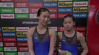 FINA world championships Women’s diving 10m synchro final [upl. by Eyma]