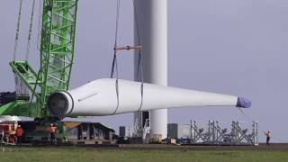 Watch how a wind turbine is installed  Time lapse camera footage [upl. by Lah]