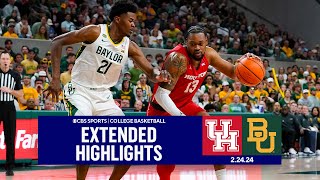 No 3 Houston at No 11 Baylor College Basketball Highlights  CBS Sports [upl. by Nawiat]