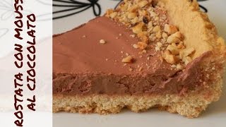 CROSTATA CON MOUSSE AL CIOCCOLATO FONDENTE VEGANA [upl. by Hizar618]