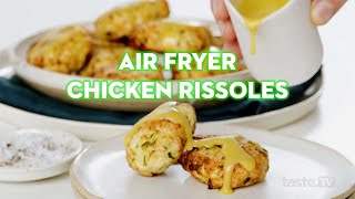 How to cook chicken rissoles in the air fryer  tastecomau [upl. by Alegna]