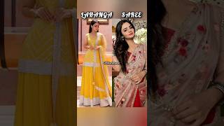 SAREE 🆚️ LAHANGA  Dangal tv 📺 all current shows actor  comment your favourite  saree vs lahanga [upl. by Kaliope545]