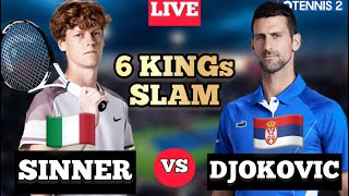 🔴LIVE SINNER vs DJOKOVIC  6 Kings Slam 2024 Simulated by AO tennis 2 [upl. by Harwin]