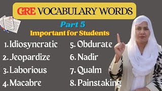 GRE Vocabulary  Vocabulary Words For Competitive Exams [upl. by Eytak388]