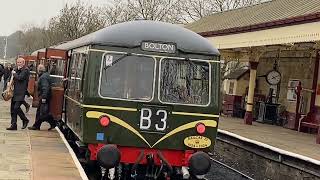 East Lancashire Railway DMU Winter Gala 2024 Craven Class 105 Sc51485 E56121 09112024 [upl. by Niwred]