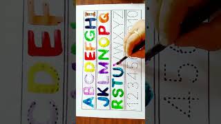 ABC ABCD Alphabet A to Z 123 1234 123 shorts colors [upl. by Annabel]